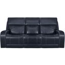 The appearance of Glenwood Sofa with Power Recline, Power Head Rests and Lay Flat Power Lumbar In Ocean designed by BarcaLounger in the transitional interior design. This ocean piece of furniture was selected by 1StopBedrooms from Glenwood Collection to add a touch of cosiness and style into your home. Sku: 39PHL1188375047. Material: Leather.
