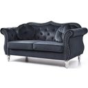 Glory Furniture Hollywood Black Loveseat