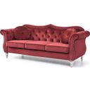 The appearance of Glory Furniture Hollywood Burgundy Sofa designed by Glory in the transitional interior design. This burgundy piece of furniture was selected by 1StopBedrooms from Hollywood Collection to add a touch of cosiness and style into your home. Sku: G0669A-S Box 1;G0669A-S Box 2. Material: Wood.