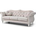 The appearance of Glory Furniture Hollywood Ivory Sofa designed by Glory in the transitional interior design. This ivory piece of furniture was selected by 1StopBedrooms from Hollywood Collection to add a touch of cosiness and style into your home. Sku: G0667A-S Box 1;G0667A-S Box 2. Material: Wood.