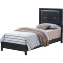 The appearance of Glory Furniture Primo Twin Bed, Black designed by Glory in the transitional interior design. This black piece of furniture  was selected by 1StopBedrooms from Primo Collection to add a touch of cosiness and style into your home. Sku: G1336A-TB Box 1;G1336A-TB Box 3;G1336A-TB Box 2. Bed Type: Panel Bed. Material: Wood. Bed Size: Twin.