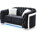 The appearance of Glory Furniture Sapphire Black Loveseat designed by Glory in the glam interior design. This black piece of furniture was selected by 1StopBedrooms from Sapphire Collection to add a touch of cosiness and style into your home. Sku: G0593A-L. Material: Foam.