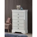 The appearance of Glory Furniture Verona Chest In Silver Champagne G6700-CH designed by Glory in the modern / contemporary interior design. This silver champagne piece of furniture  was selected by 1StopBedrooms from Verona Collection to add a touch of cosiness and style into your home. Sku: G6700-CH. Material: Wood Veneer.