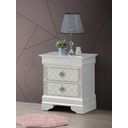 The appearance of Glory Furniture Verona Nightstand In Silver Champagne G6700-N designed by Glory in the modern / contemporary interior design. This silver champagne piece of furniture  was selected by 1StopBedrooms from Verona Collection to add a touch of cosiness and style into your home. Sku: G6700-N. Material: Wood.