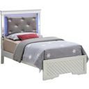 The appearance of Glory Furniture Verona Twin Bed In Silver Champagne G6700C-TB3 designed by Glory in the modern / contemporary interior design. This silver champagne piece of furniture  was selected by 1StopBedrooms from Verona Collection to add a touch of cosiness and style into your home. Sku: G6700C-TB3 Box 1;G6700C-TB3 Box 2;G6700C-TB3 Box 3. Bed Type: Panel Bed. Bed Size: Twin. Material: Wood Veneer.