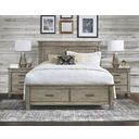 The appearance of Glacier Point Greystone Queen Panel Storage Bed designed by A-America in the transitional interior design. This brown piece of furniture was selected by 1StopBedrooms from Glacier Point Collection to add a touch of cosiness and style into your home. Sku: GLPGR503G;GLPGR503H;GLPGR503P;GLPGR503R. Bed Type: Storage Bed. Bed Size: Queen. Material: Pine.