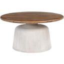 The appearance of Goblet Coffee Table In Brown and White designed by Zuo Modern in the modern / contemporary interior design. This white/brown piece of furniture  was selected by 1StopBedrooms from Goblet Collection to add a touch of cosiness and style into your home. Sku: 110733. Material: Mango Wood.