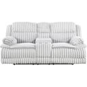 The appearance of Goodland Double Reclining Loveseat with Center Console In Gray designed by Homelegance in the modern / contemporary interior design. This gray piece of furniture was selected by 1StopBedrooms from Goodland Collection to add a touch of cosiness and style into your home. Sku: 9577GY-2. Material: Corduroy.