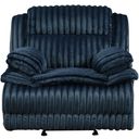 The appearance of Goodland Glider Reclining Chair In Blue designed by Homelegance in the modern / contemporary interior design. This blue piece of furniture was selected by 1StopBedrooms from Goodland Collection to add a touch of cosiness and style into your home. Sku: 9577BU-1. Material: Corduroy.