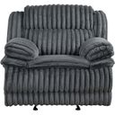 The appearance of Goodland Glider Reclining Chair In Dark Gray designed by Homelegance in the modern / contemporary interior design. This dark gray piece of furniture was selected by 1StopBedrooms from Goodland Collection to add a touch of cosiness and style into your home. Sku: 9577DG-1. Material: Corduroy.