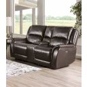 Gorgius Power Loveseat In Espresso