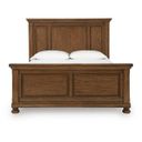Grailmyn Queen Panel Bed In Warm Brown