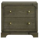 Gran Park 2-Drawer Nightstand Bedside Table In Dark Cocoa