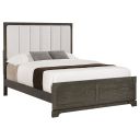 Gran Park 59 Inch Queen Panel Bed In Dark Cocoa and Beige
