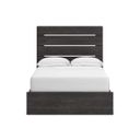 Granaport Full Panel Bed with Storage In Dark Gray