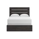 The appearance of Granaport Queen Panel Bed In Dark Gray designed by Signature Design by Ashley in the transitional interior design. This dark gray piece of furniture was selected by 1StopBedrooms from Granaport Collection to add a touch of cosiness and style into your home. Sku: NCB2108-71;NCB2108-96. Bed Type: Panel Bed. Material: Wood. Bed Size: Queen.