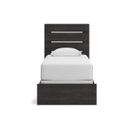 Granaport Twin Panel Bed In Dark Gray
