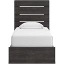 Granaport Twin Panel Storage Bed In Dark Gray