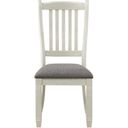 The appearance of Granby Antique White Side Chair Set Of 2 designed by Homelegance in the traditional interior design. This white piece of furniture was selected by 1StopBedrooms from Granby Collection to add a touch of cosiness and style into your home. Sku: 5627NWS. Material: Textured.