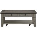 The appearance of Granby Coffee And Antique Gray Cocktail Table designed by Homelegance in the transitional interior design. This gray piece of furniture was selected by 1StopBedrooms from Granby Collection to add a touch of cosiness and style into your home. Sku: 5627GY-30. Material: Rubberwood.