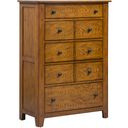 The appearance of Grandpa's Cabin Aged Oak 5 Drawer Chest designed by Liberty in the rustic / southwestern interior design. This brown piece of furniture was selected by 1StopBedrooms from Grandpas Collection to add a touch of cosiness and style into your home. Sku: 175-BR41. Material: Wood.