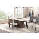 The appearance of Grasten Dining Table In Dark Walnut designed by Furniture of America in the modern / contemporary interior design. This dark walnut piece of furniture  was selected by 1StopBedrooms from Grasten Collection to add a touch of cosiness and style into your home. Sku: FM3332DB-T-1;FM3332DB-T-2. Material: Marble. Table Top Shape: Rectangular. Size: 42" x 70".