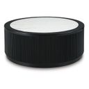 The appearance of Grayman Coffee Table In Black designed by Signature Design by Ashley in the transitional interior design. This black piece of furniture  was selected by 1StopBedrooms from Grayman Collection to add a touch of cosiness and style into your home. Sku: T650-8. Material: Wood.