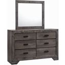 The appearance of Grayson Grey Oak Dresser With Mirror designed by Picket House in the rustic / southwestern interior design. This brown piece of furniture  was selected by 1StopBedrooms from Grayson Collection to add a touch of cosiness and style into your home. Sku: NH100DR;NH100MR. Material: Wood.