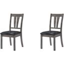 Grayson Grey Oak Fan Back Upholstered Seat Chair Set Of 2