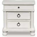 The appearance of Greddinton Nightstand In Antique White designed by Signature Design by Ashley in the traditional interior design. This antique white piece of furniture was selected by 1StopBedrooms from Greddinton Collection to add a touch of cosiness and style into your home. Sku: NCB823-93. Material: Wood.