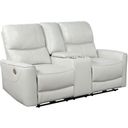 The appearance of Greenfield Upholstered Power Reclining Loveseat with Console Ivory designed by Coaster in the modern / contemporary interior design. This ivory piece of furniture was selected by 1StopBedrooms from Greenfield Collection to add a touch of cosiness and style into your home. Sku: 610262P. Material: Upholstered.
