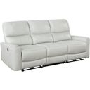 The appearance of Greenfield Upholstered Power Reclining Sofa Ivory designed by Coaster in the modern / contemporary interior design. This ivory piece of furniture was selected by 1StopBedrooms from Greenfield Collection to add a touch of cosiness and style into your home. Sku: 610261P. Material: Upholstered.