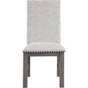 The appearance of Gresham Dining Side Chair Set of 2 In Gray designed by Homelegance in the modern / contemporary interior design. This gray piece of furniture was selected by 1StopBedrooms from Gresham Collection to add a touch of cosiness and style into your home. Sku: 5760S. Material: Textured.