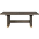 The appearance of Griffin Dining Table In Brown and Gold designed by Homelegance in the modern / contemporary interior design. This brown/gold piece of furniture was selected by 1StopBedrooms from Griffin Collection to add a touch of cosiness and style into your home. Sku: 5933-96;5933-96B. Table Top Shape: Rectangular. Size: 42" x 76". Material: Oak Veneer.