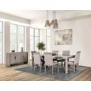 The appearance of Gristalt Dining Table In Gray designed by Furniture of America in the transitional interior design. This gray piece of furniture  was selected by 1StopBedrooms from Gristalt Collection to add a touch of cosiness and style into your home. Sku: FM3597GY-T. Table Top Shape: Rectangular. Material: Rubberwood. Size: 42" x 90".