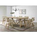 The appearance of Guisborough Dining Table In Oak designed by Furniture of America in the modern / contemporary interior design. This oak piece of furniture was selected by 1StopBedrooms from Guisborough Collection to add a touch of cosiness and style into your home. Sku: FM3221AK-T. Material: Fabric. Table Top Shape: Rectangular. Size: 39" x 84".