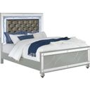 The appearance of Gunnison Queen Panel Bed with LED Lighting Silver Metallic designed by Coaster in the glam interior design. This silver metallic piece of furniture  was selected by 1StopBedrooms from Gunnison Collection to add a touch of cosiness and style into your home. Sku: 223211QB1;223211QB2;223211QB3. Bed Type: Panel Bed. Material: Wood. Bed Size: Queen.