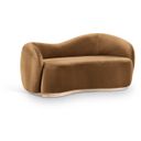 The appearance of Gustavo 72.5 Inch Velvet Upholstered Loveseat In Saddle and Natural designed by Meridian in the modern / contemporary interior design. This saddle and natural piece of furniture  was selected by 1StopBedrooms from Gustavo Collection to add a touch of cosiness and style into your home. Sku: 44081Saddle-L. Material: Velvet.