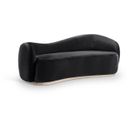 The appearance of Gustavo 92.5 Inch Velvet Upholstered Sofa In Black and Natural designed by Meridian in the modern / contemporary interior design. This black and natural piece of furniture was selected by 1StopBedrooms from Gustavo Collection to add a touch of cosiness and style into your home. Sku: 44081Black-S. Material: Velvet.