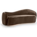The appearance of Gustavo 92.5 Inch Velvet Upholstered Sofa In Brown and Natural designed by Meridian in the modern / contemporary interior design. This brown and natural piece of furniture was selected by 1StopBedrooms from Gustavo Collection to add a touch of cosiness and style into your home. Sku: 44081Brown-S. Material: Velvet.