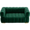The appearance of Gwen Velvet Loveseat In Green designed by Meridian in the modern / contemporary interior design. This green piece of furniture was selected by 1StopBedrooms from Gwen Collection to add a touch of cosiness and style into your home. Sku: 670Green-L. Material: Velvet.