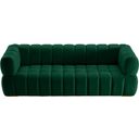 The appearance of Gwen Velvet Sofa In Green designed by Meridian in the modern / contemporary interior design. This green piece of furniture was selected by 1StopBedrooms from Gwen Collection to add a touch of cosiness and style into your home. Sku: 670Green-S. Material: Velvet.