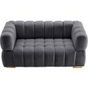The appearance of Gwen Velvet Loveseat In Grey designed by Meridian in the modern / contemporary interior design. This grey piece of furniture was selected by 1StopBedrooms from Gwen Collection to add a touch of cosiness and style into your home. Sku: 670Grey-L. Material: Velvet.
