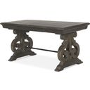 The appearance of Bellamy Deep Weathered Pine Writing Desk designed by Magnussen in the transitional interior design. This gray piece of furniture  was selected by 1StopBedrooms from Bellamy Collection to add a touch of cosiness and style into your home. Sku: H2491-01T;H2491-01B. Material: Pine.