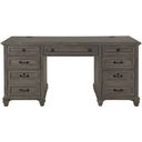 The appearance of Lancaster Dove Tail Grey Executive Desk designed by Magnussen in the rustic / southwestern interior design. This brown piece of furniture  was selected by 1StopBedrooms from Lancaster Collection to add a touch of cosiness and style into your home. Sku: H4352-02. Material: Pine.