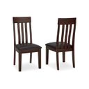 The appearance of Haddigan Dark Brown Dining Upholstered Side Chair Set Of 2 designed by Signature Design by Ashley in the transitional interior design. This dark brown piece of furniture was selected by 1StopBedrooms from Haddigan Collection to add a touch of cosiness and style into your home. Sku: D596-01. Material: Leather Match.