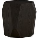 Haden Solid Wood with Oak Veneer Geometric Modern Design 18.5 Inch End Table In Dark Brown
