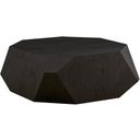 Haden Solid Wood with Oak Veneer Geometric Modern Design 39.5 Inch Coffee Table In Brown