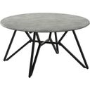 The appearance of Hadi Round Coffee Table with Hairpin Legs Cement and Gunmetal designed by Coaster in the industrial interior design. This cement piece of furniture  was selected by 1StopBedrooms from Hadi Collection to add a touch of cosiness and style into your home. Sku: 736178. Material: Wood.