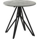 The appearance of Hadi Round End Table with Hairpin Legs Cement and Gunmetal designed by Coaster in the industrial interior design. This cement piece of furniture  was selected by 1StopBedrooms from Hadi Collection to add a touch of cosiness and style into your home. Sku: 736177. Material: Wood.